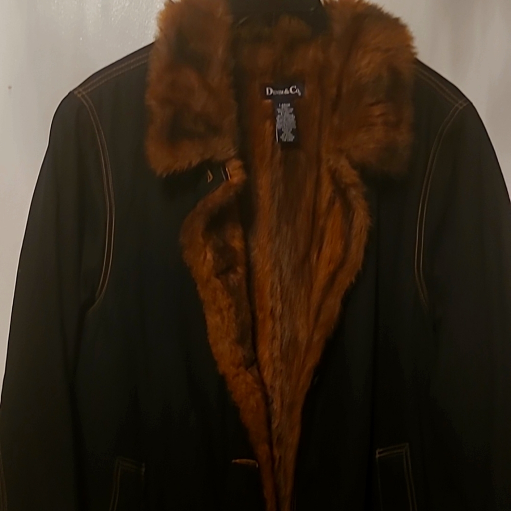Denim and Company faux fur lined jacket